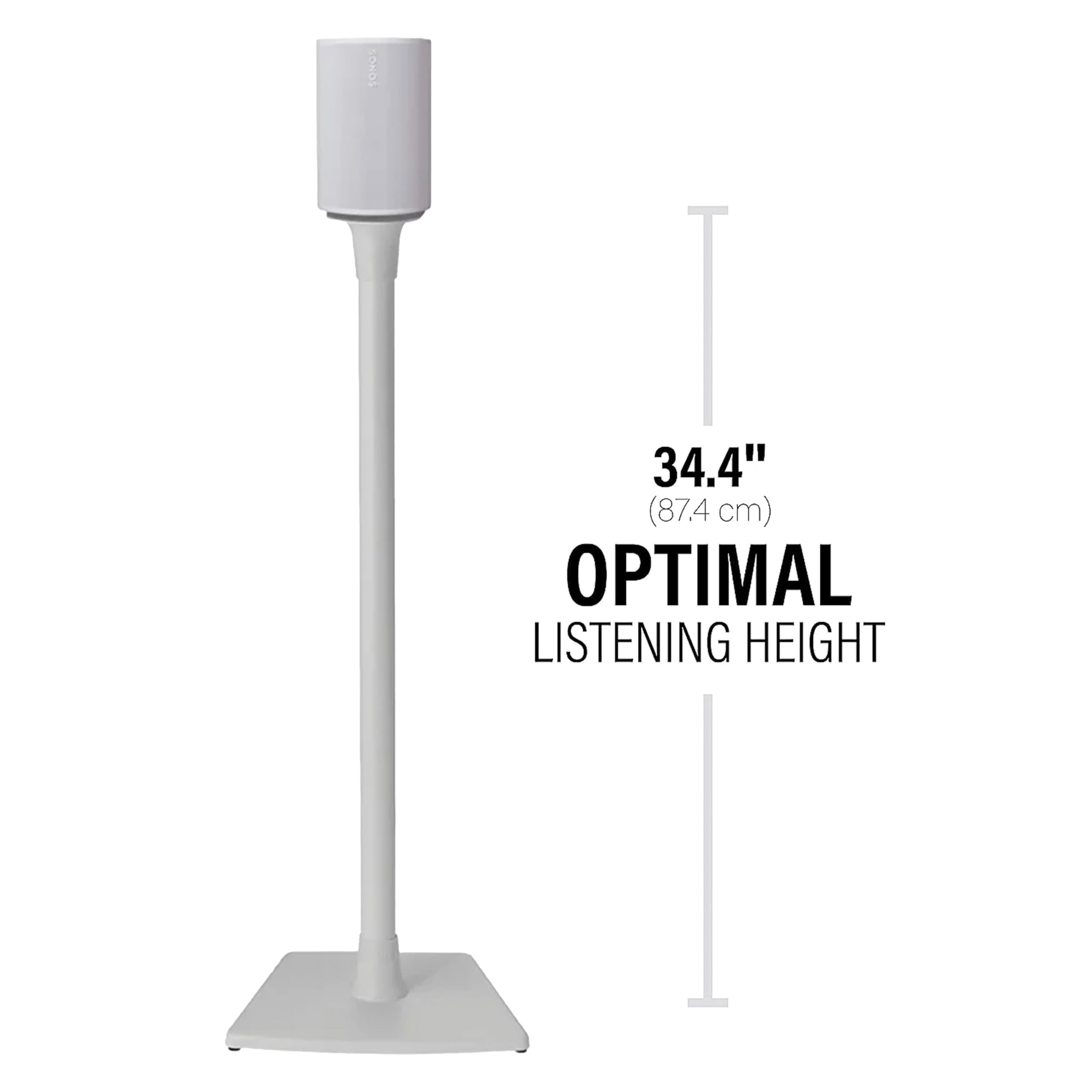 Sanus Wireless Speaker Stand for Sonos Era 100™ - Pair White | Premium Adjustable Height Speaker Stands for Secure Mounting | Perfect for Home Theater, Living Room & Office Audio Setup