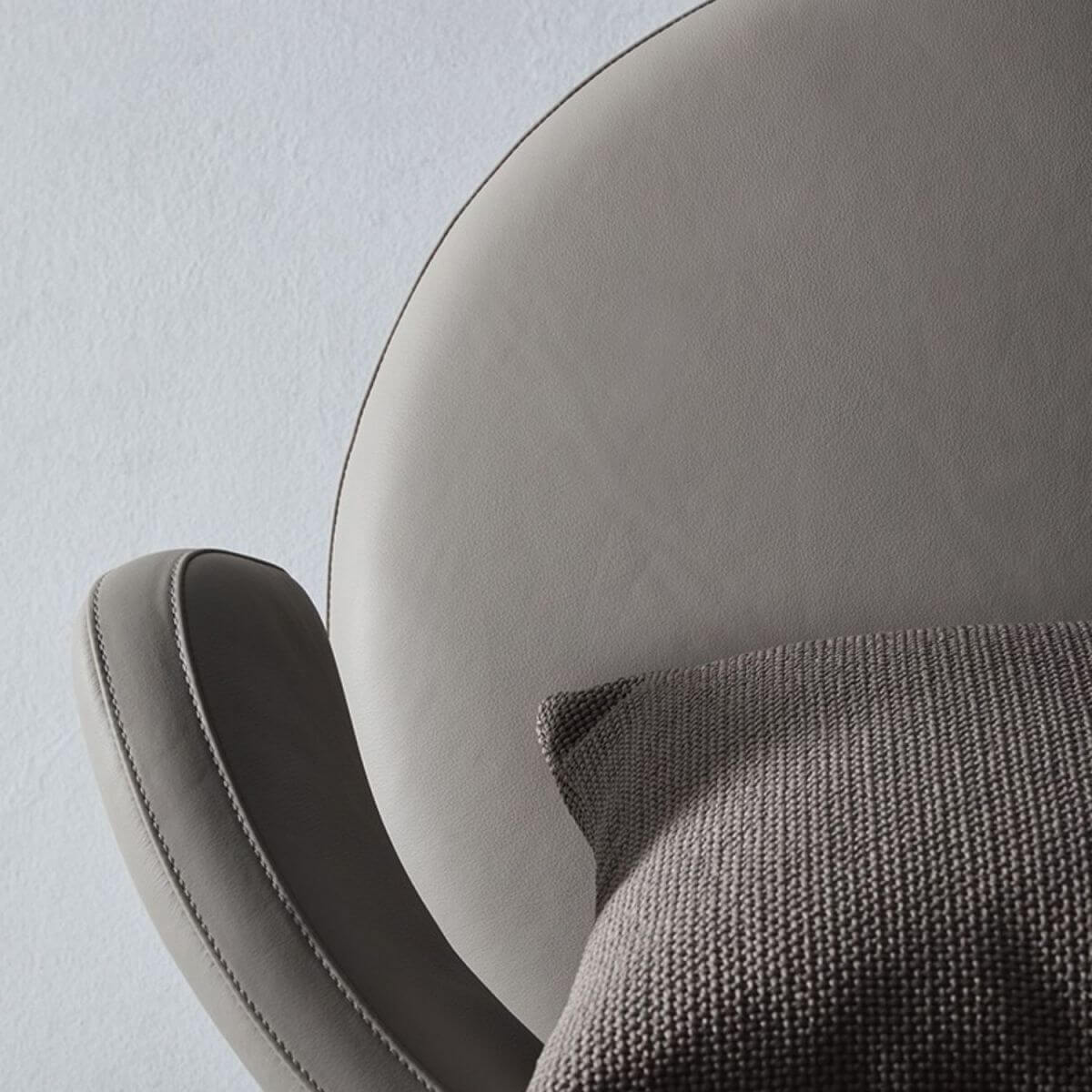 Nordic Faux Leather Upholstered Armless Chair - 26.8
