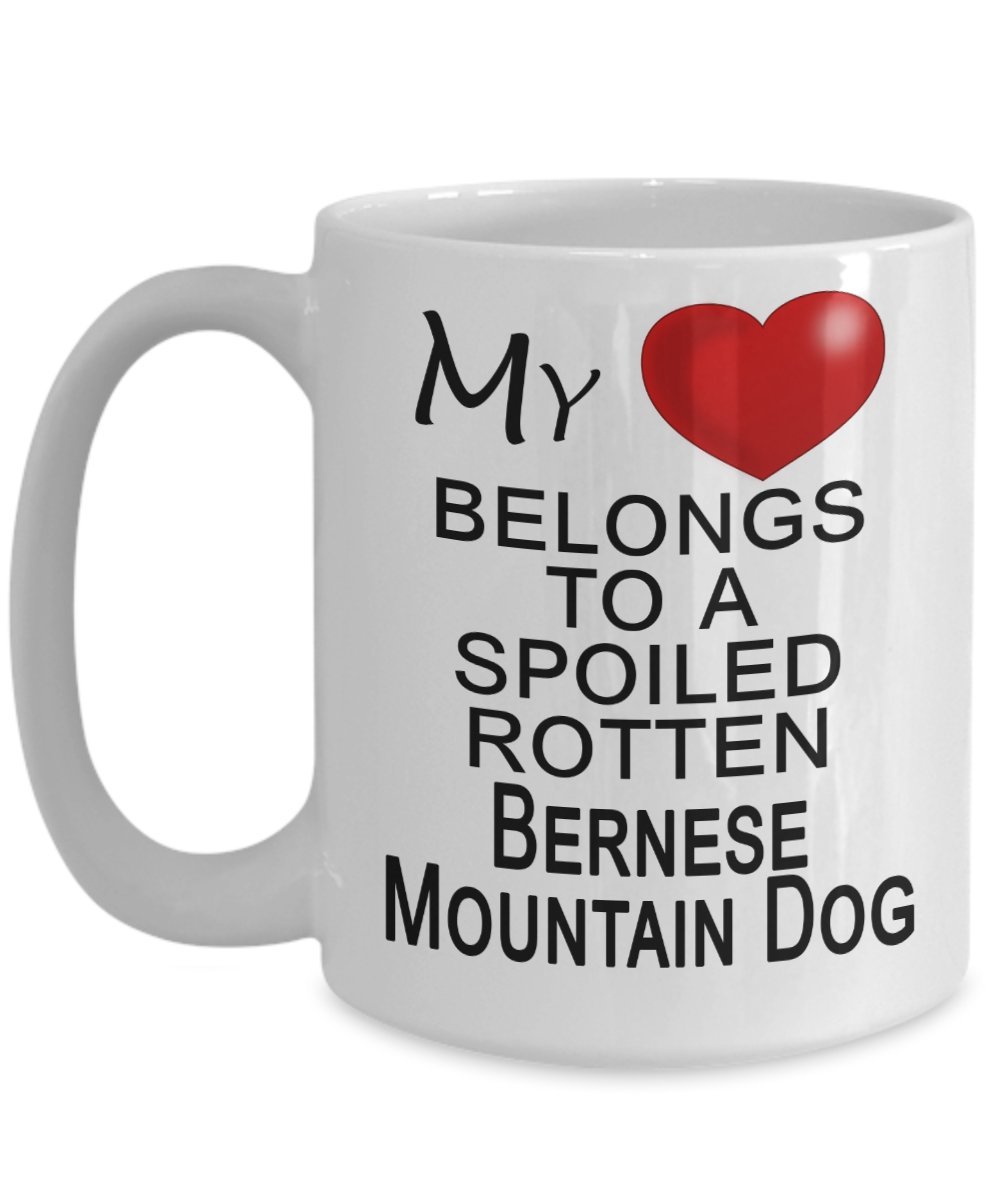 Spoiled Rotten Bernese Mountain Dog Mug - Cute Dog Lover Coffee Cup for Bernese Mountain Dog Owners - Perfect for Coffee, Tea & Hot Chocolate at Home or Office