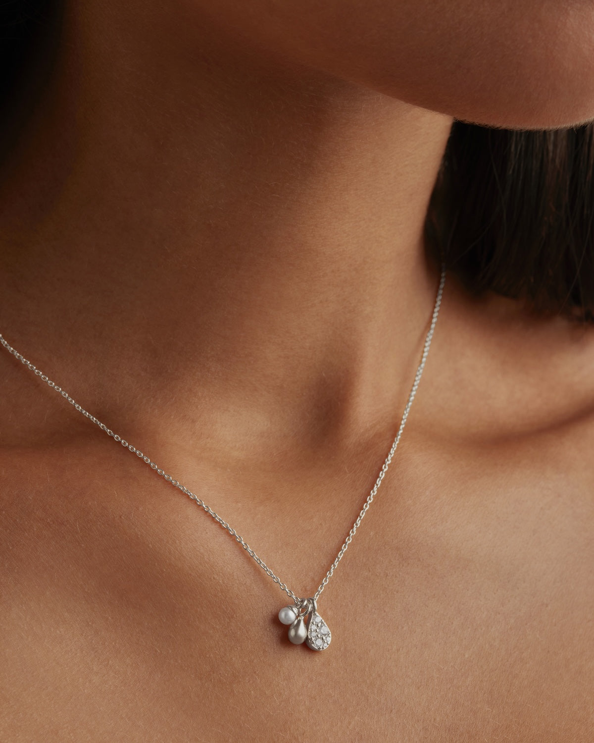 925 Sterling Silver Ocean Mist Necklace for Women - Elegant Wave Pendant Jewelry Gift for Birthday, Anniversary & Beach Vacations