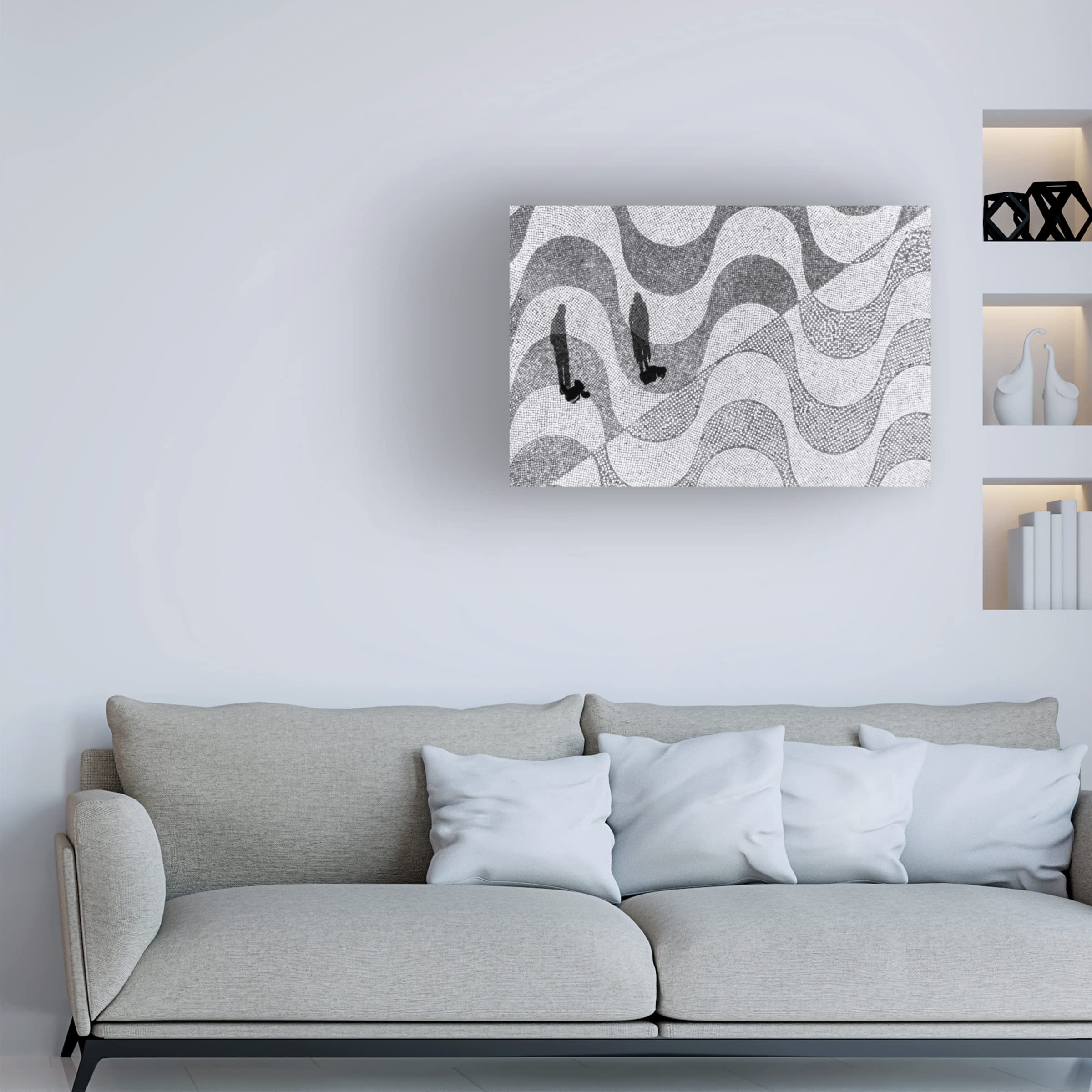 Trademark Fine Art 'He And She' Canvas Wall Art by Tanja Ghirardini - Romantic Couple Painting for Living Room & Bedroom Decor