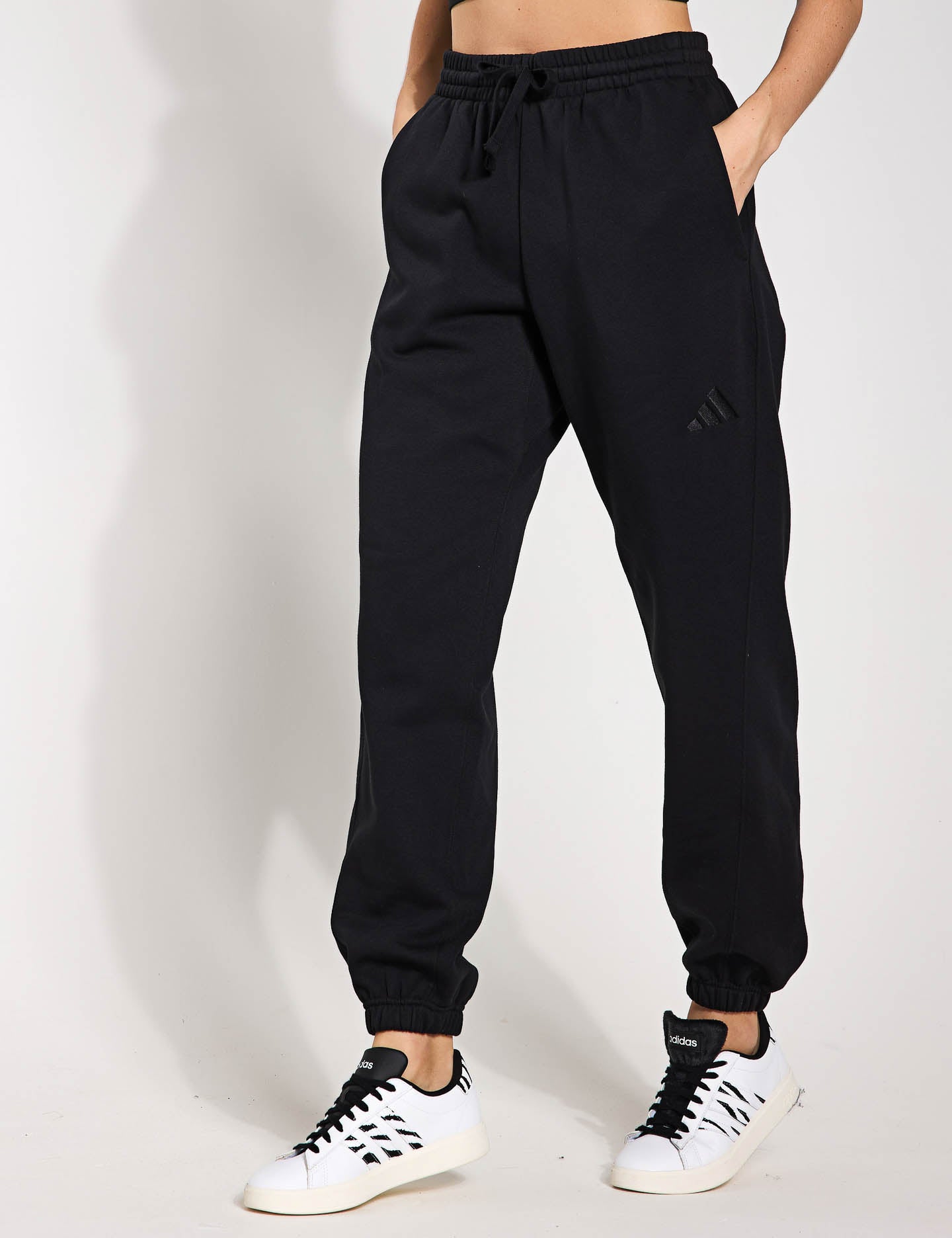 ALL SZN Fleece Loose Joggers for Men & Women - Soft Comfortable Black Sweatpants for Lounge, Workout & Casual Wear