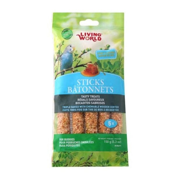 Living World Honey Flavor Budgie Treat Sticks - Natural Bird Food for Parakeets & Small Birds | Perfect for Training, Rewards & Cage Enrichment