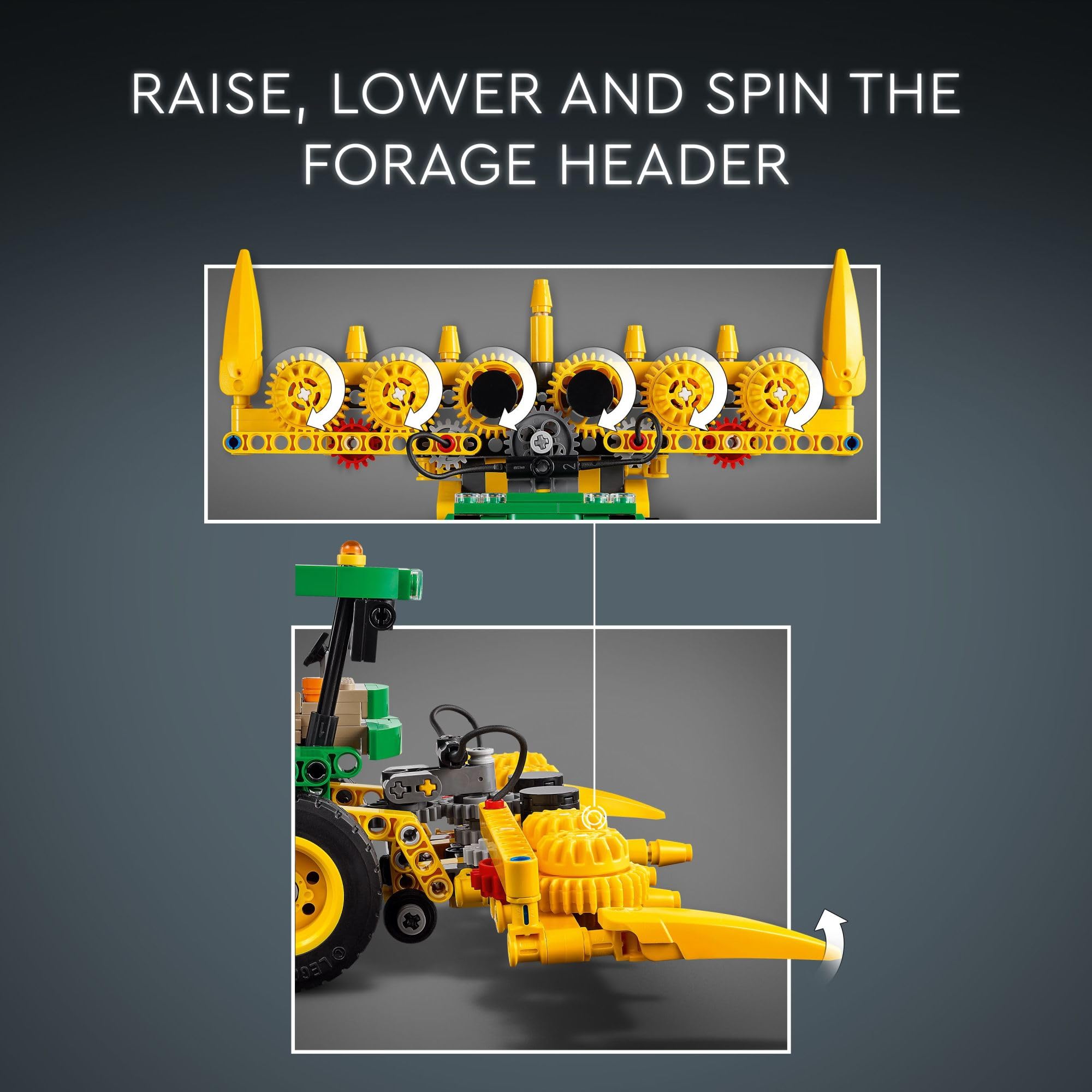 LEGO Technic John Deere 9700 Forage Harvester Tractor Toy Building Set - STEM Educational Farm Vehicle Model Kit for Kids Ages 9+ (42168) | Perfect for Creative Play, Birthday Gifts & Farm-Themed Collections