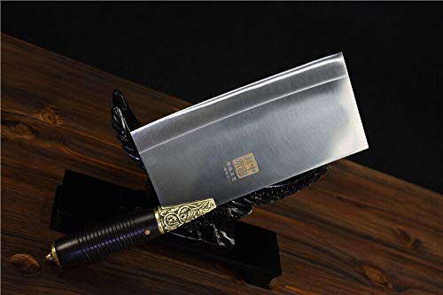 Premium LongQuan Kitchen Knife - 5Cr15MOV Steel Meat Cleaver & Bone Chopper (600g) for Butchering, Slicing, and Food Prep - Perfect for Home Chefs & Professional Kitchens