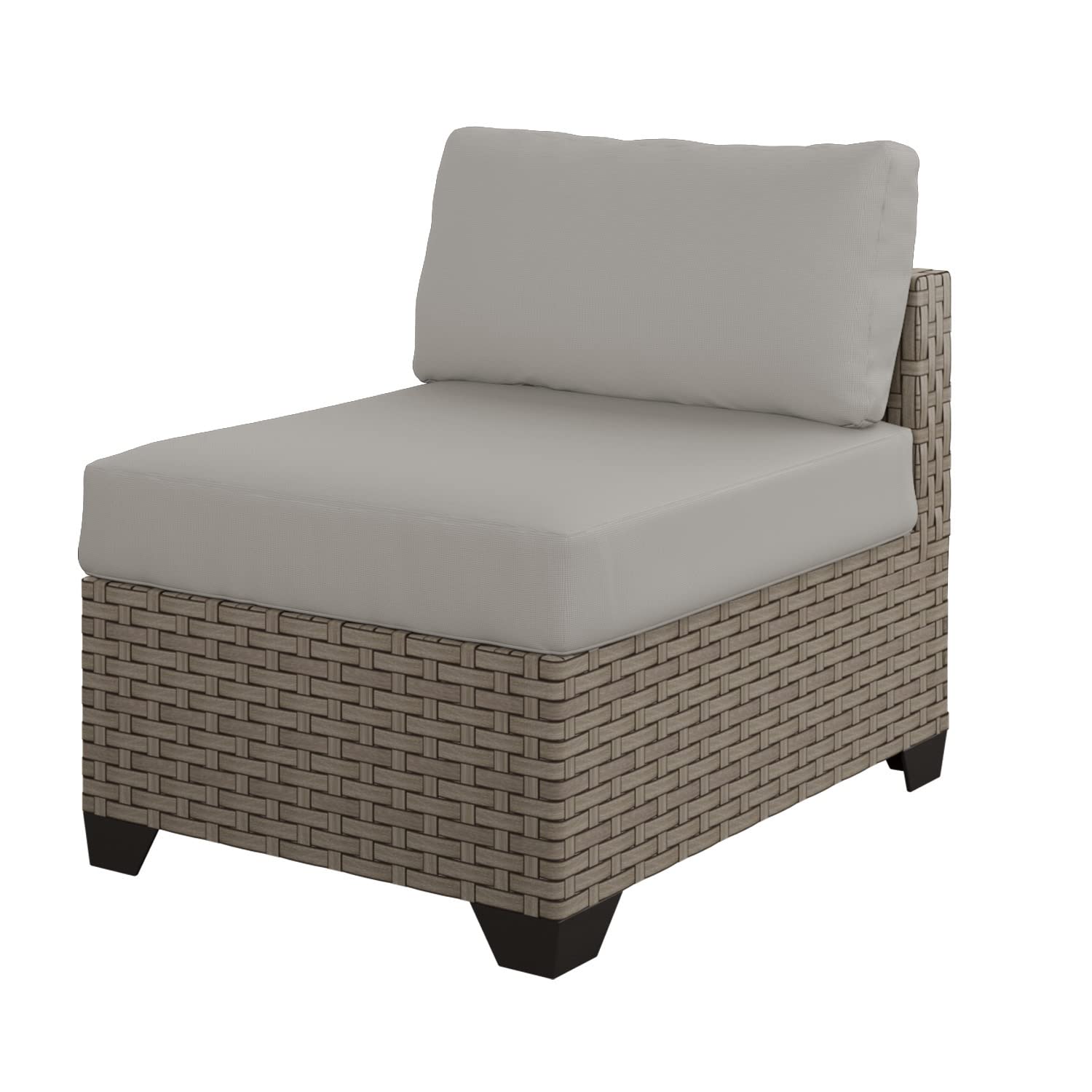TK Classics Monterey 7-Piece Outdoor Wicker Patio Furniture Set - All-Weather Rattan Sofa Sectional with Coffee Table - Beige - Perfect for Backyard, Garden, Poolside & Patio Relaxation