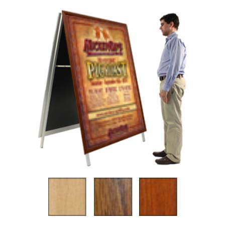 36x36 Wooden A-Frame Sign Holder - 1 1/4