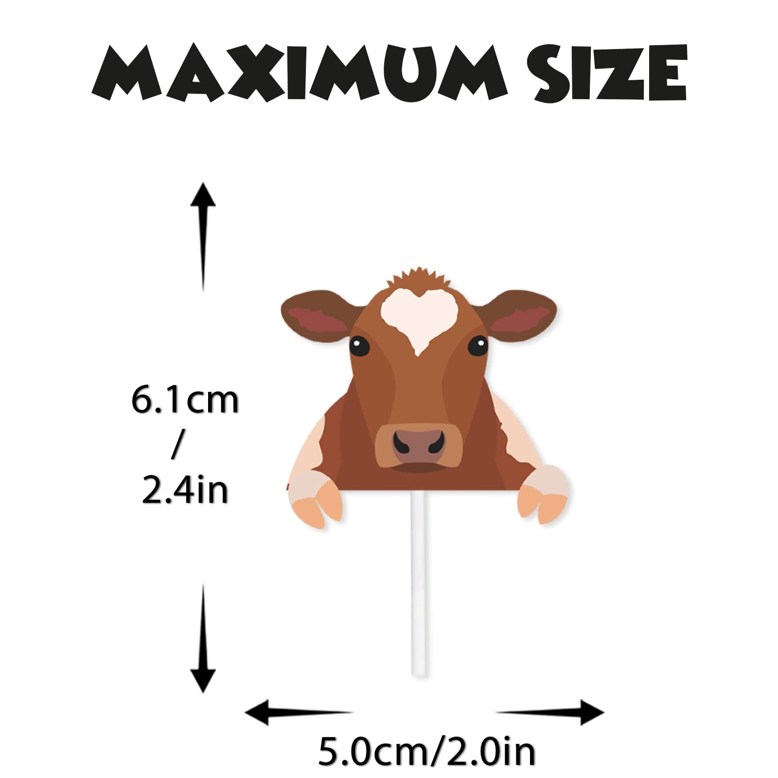 18-Piece Glitter Cow Theme Cupcake Toppers - Western Baby Shower Decor, Birthday Party Supplies for Boys & Girls - Perfect for Bull Riding Competitions, Country Themed Celebrations & Dessert Decorations