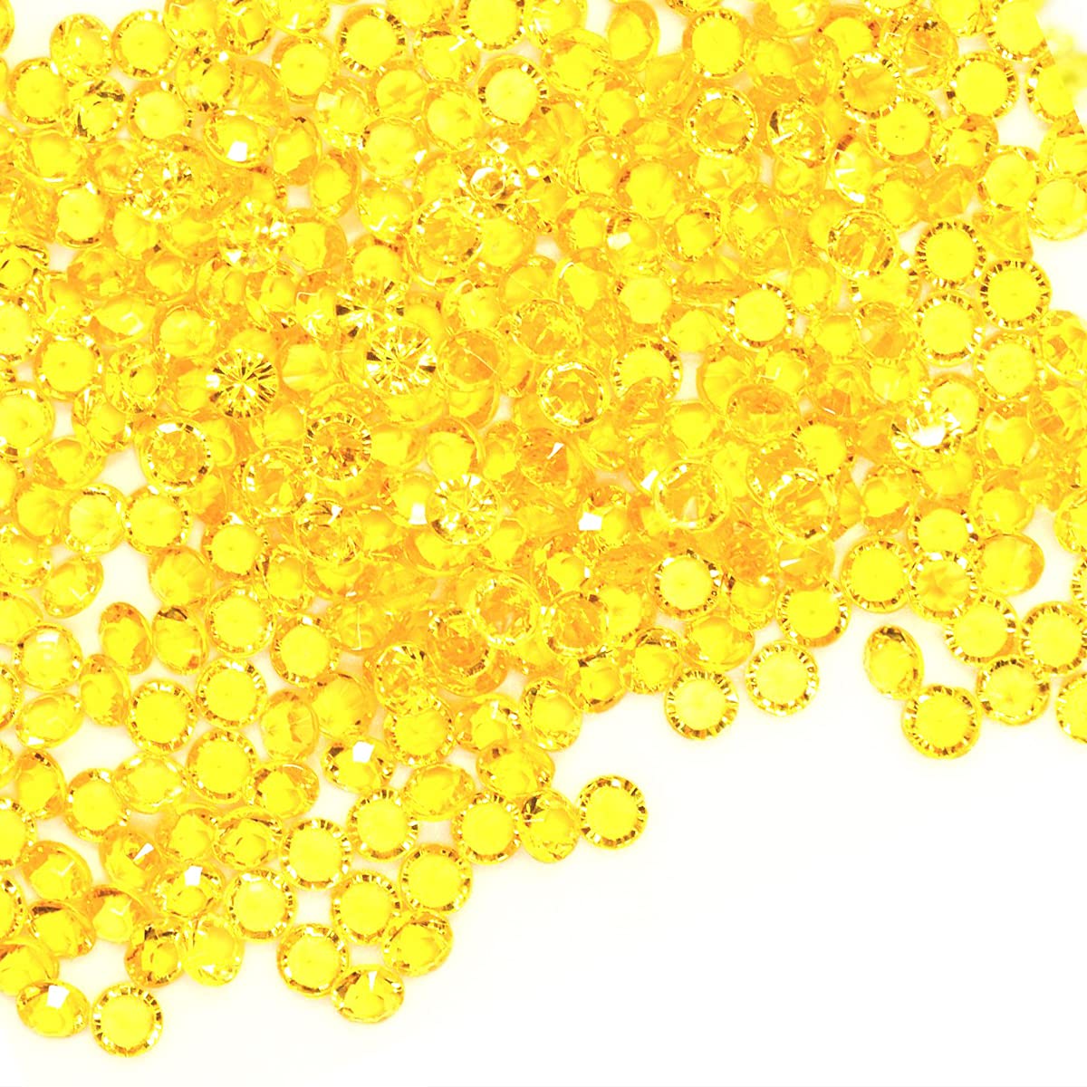 4.5mm Yellow Acrylic Crystals - 2000pcs Wedding Table Scatter Confetti Rhinestones for Bridal Shower, Centerpiece Decorations & Vase Filling | Perfect for Wedding, Party, and Event Decor
