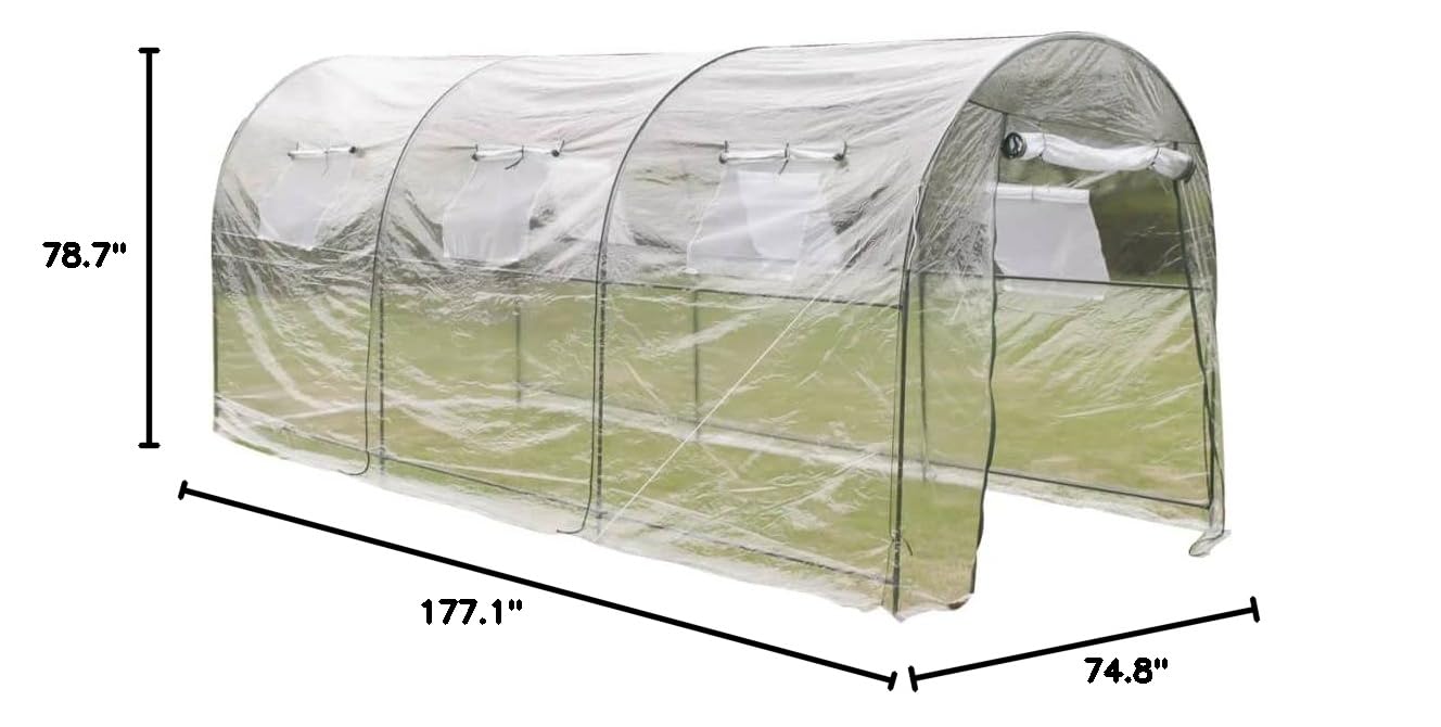 CHARMMA Large Portable Outdoor Greenhouse for Gardening - 10.45KG - Perfect for Backyard Plant Growing, Seed Starting & Winter Protection
