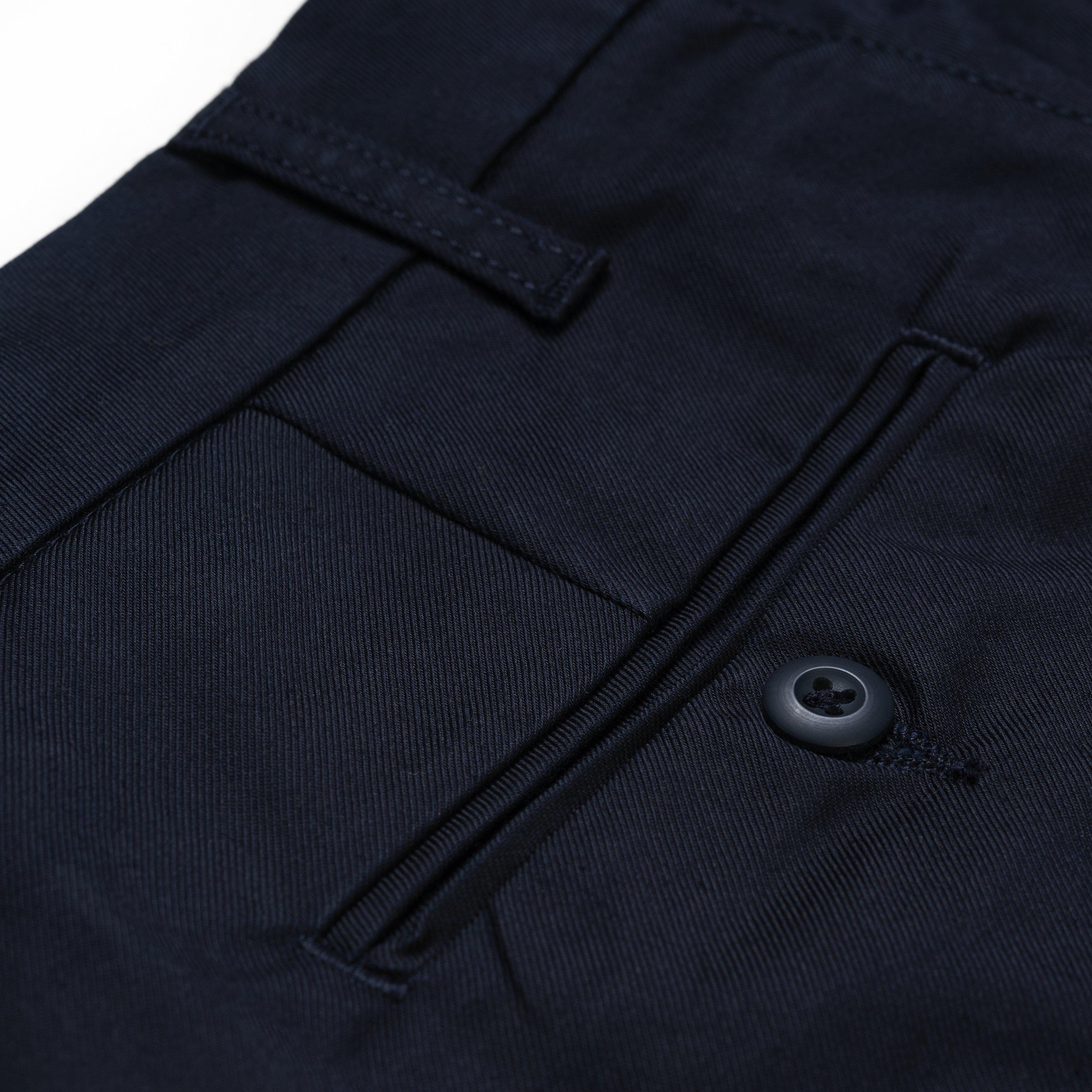 Sid Pant | Dark Navy Blue Men's Casual Pants | Comfortable Slim Fit Trousers for Work, Travel & Everyday Wear
