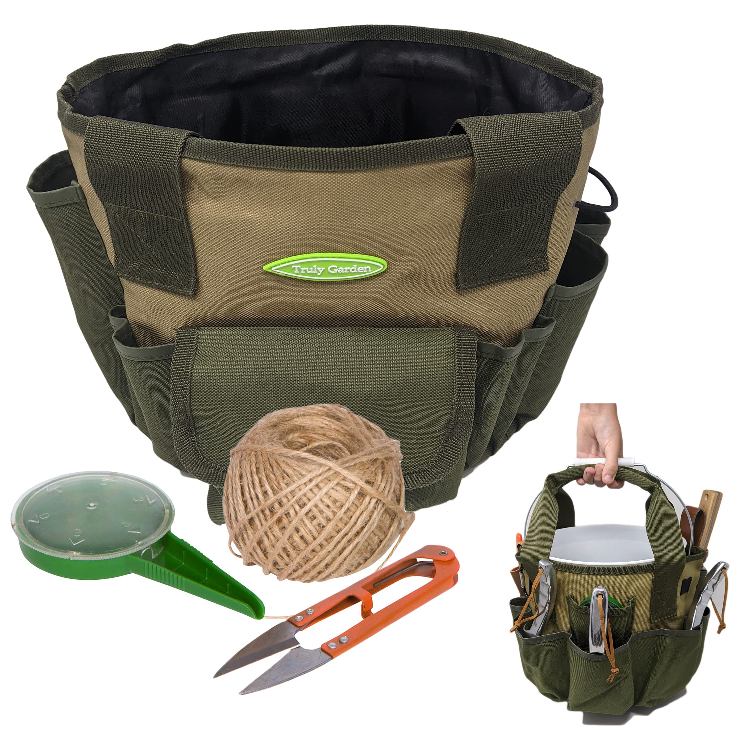 **Heavy Duty Garden Tool Bag - Durable Gardening Tote with Multiple Pockets - Perfect for Carrying Pruners, Gloves & Supplies - Ideal for Home Gardeners & Landscaping Professionals**    *(Use Case: Great for organizing gardening tools, transporting supplies, and keeping your backyard or greenhouse tidy.)*