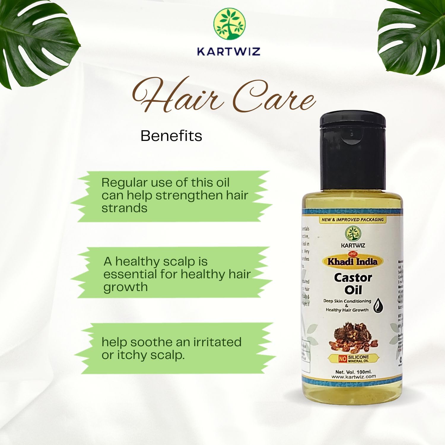 Organic Cold-Pressed Castor Oil for Hair Growth & Skin Care - 200ml (Pack of 2) - Natural Eyelash & Eyebrow Enhancer, Deep Conditioner for Dry Scalp & Face Moisturizer | Perfect for DIY Beauty Treatments & Massage Therapy