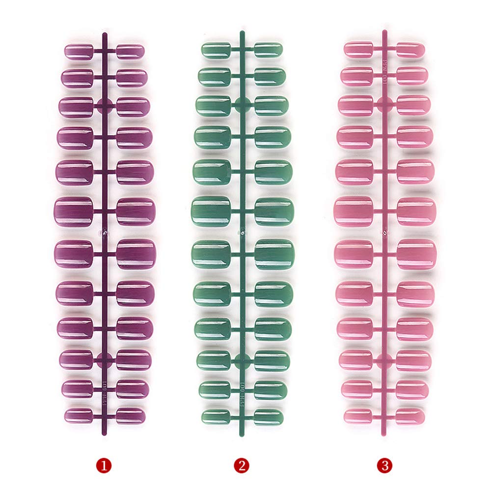 Acrylic False Nail Tips - 12 Sizes Full Cover Fake Nails for Natural Look | Perfect for Salon, Home Manicure & Special Occasions