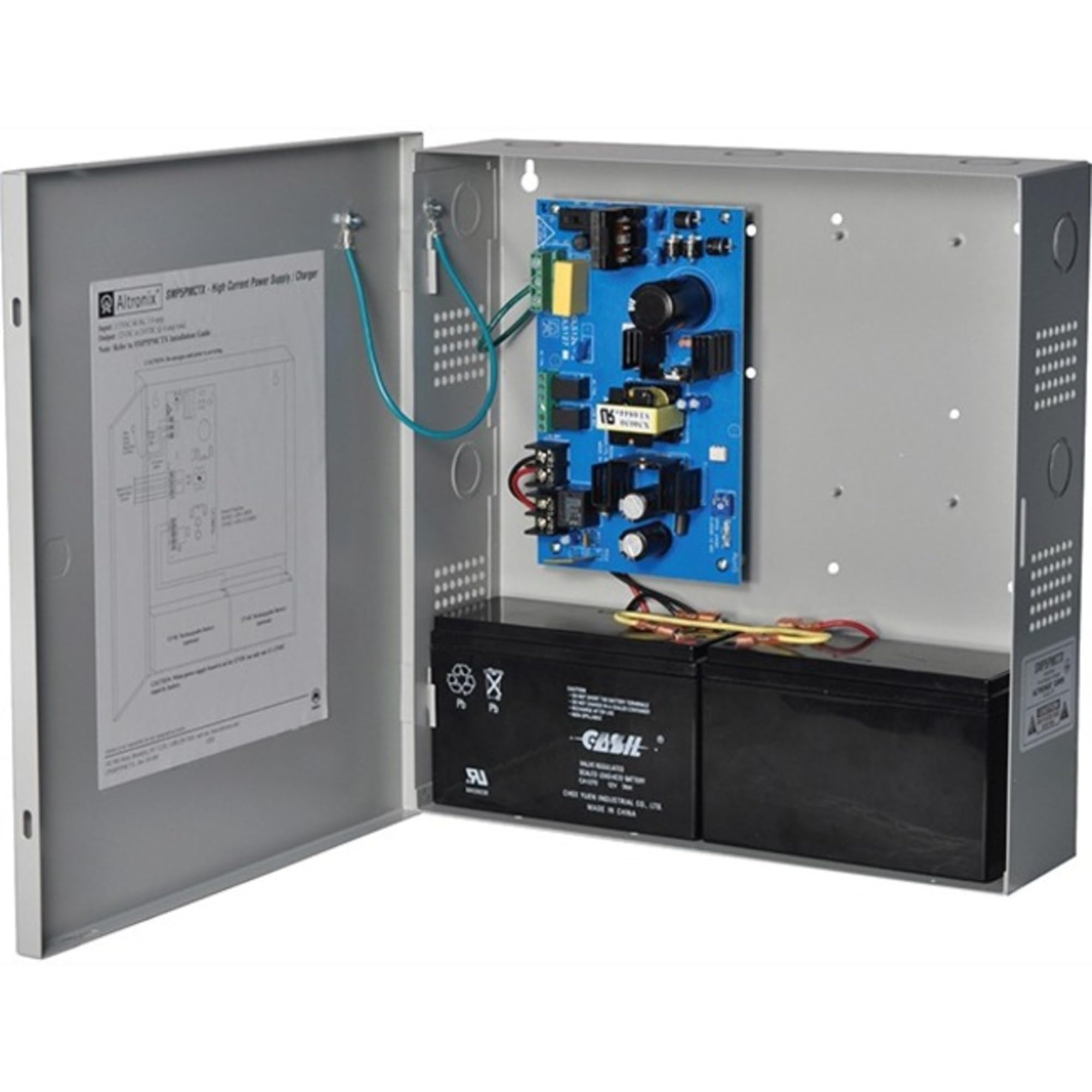 Altronix SMP5PMCTX Supervised Power Supply & Charger - 12/24VDC 4A Single Output for Security Systems - Perfect for CCTV, Access Control & Alarm Panels (Gray, 1-Pack)