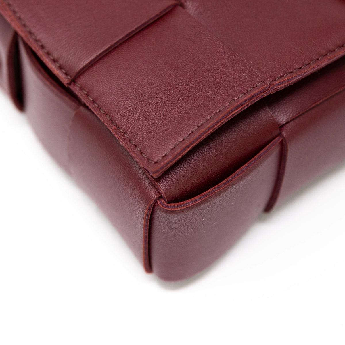Bottega Veneta Burgundy Cassette Crossbody Bag - Luxury Leather Shoulder Purse for Women, Perfect for Date Night & Evening Events