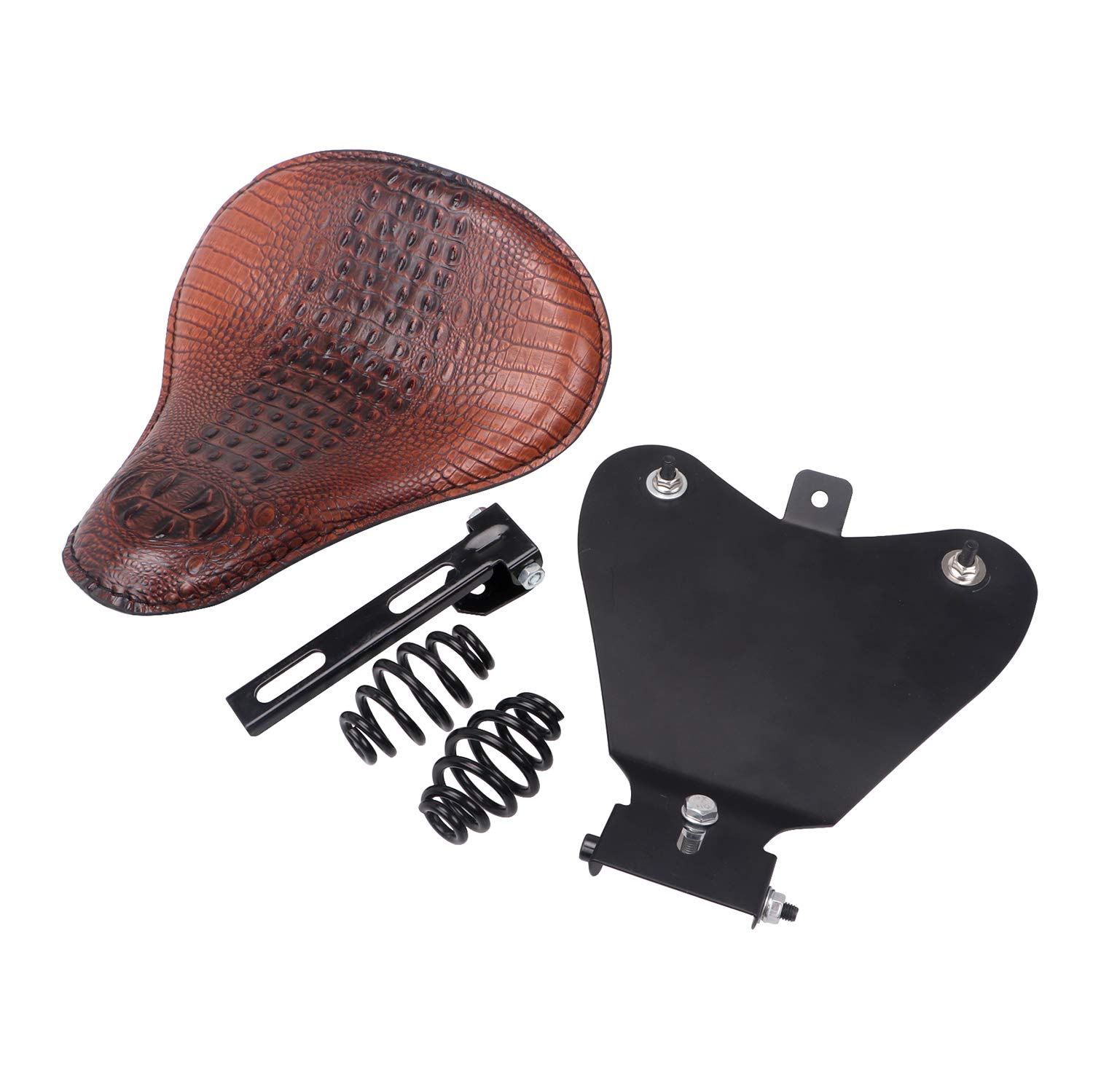 13-Inch Alligator Leather Motorcycle Cushion Pad with 3