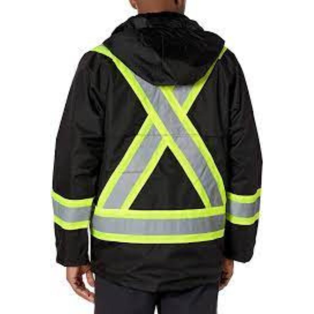 Viking Flame Resistant Journeyman 300D Ripstop High Visibility Jacket 3907FRJ   Black