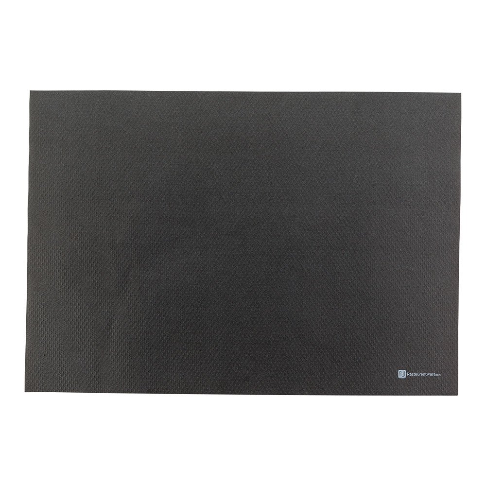 Restaurantware 20x14 Inch Heavyweight Recyclable Black Paper Placemats - 1000 Pack Disposable Rectangular Table Mats for Parties, Events & Dining | Perfect for Weddings, Banquets & Restaurant Use