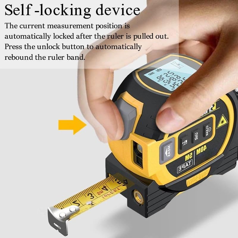 2025 New 3-in-1 Digital Tape Measure with LED Display - The Almighty Ruler by Almighty Tools (Blue, 2-Pack) - Perfect for Construction, DIY Projects & Home Improvement