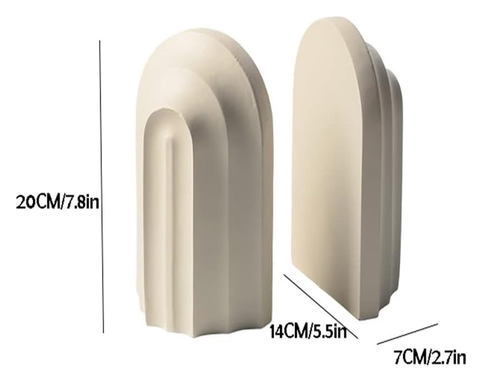 Sturdy Non-Slip Bookends - Decorative Book Holders for Office, Study & Home - Modern Desktop Organizer for Books, Albums & Decor (Set of 2) - Perfect for Shelves, Desks & Gift Giving