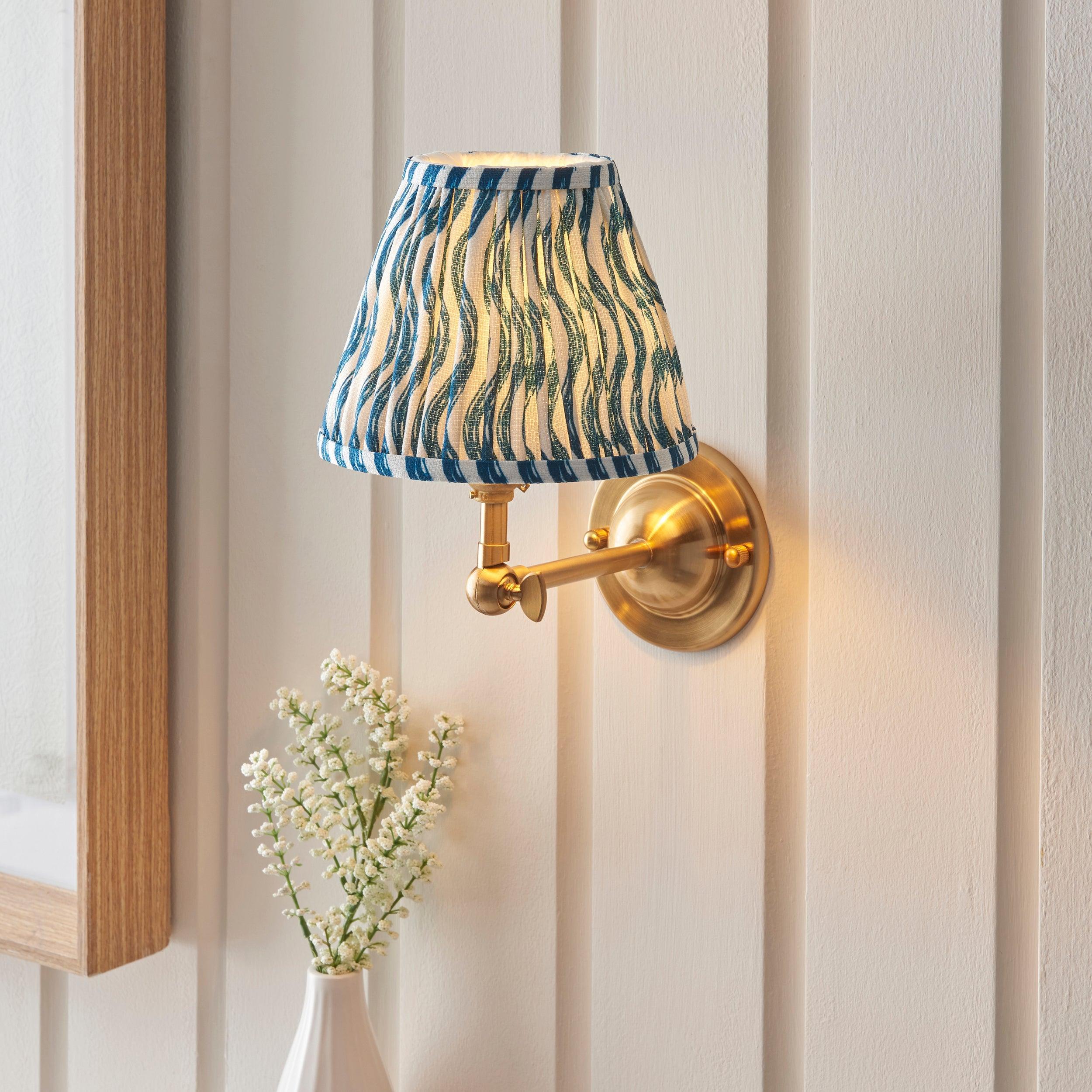 Vintage Dome Wing Brass Wall Light with 16cm Shade - Classic Sconce for Bedroom, Hallway & Living Room Lighting