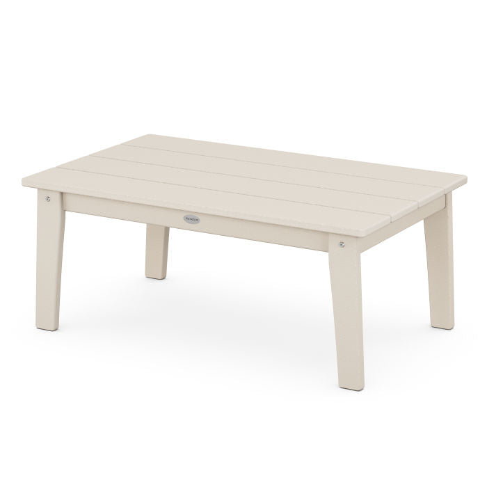 POLYWOOD Outdoor Lakeside Coffee Table - Durable All-Weather Resin Wicker Furniture for Patio, Deck, Poolside & Garden Use