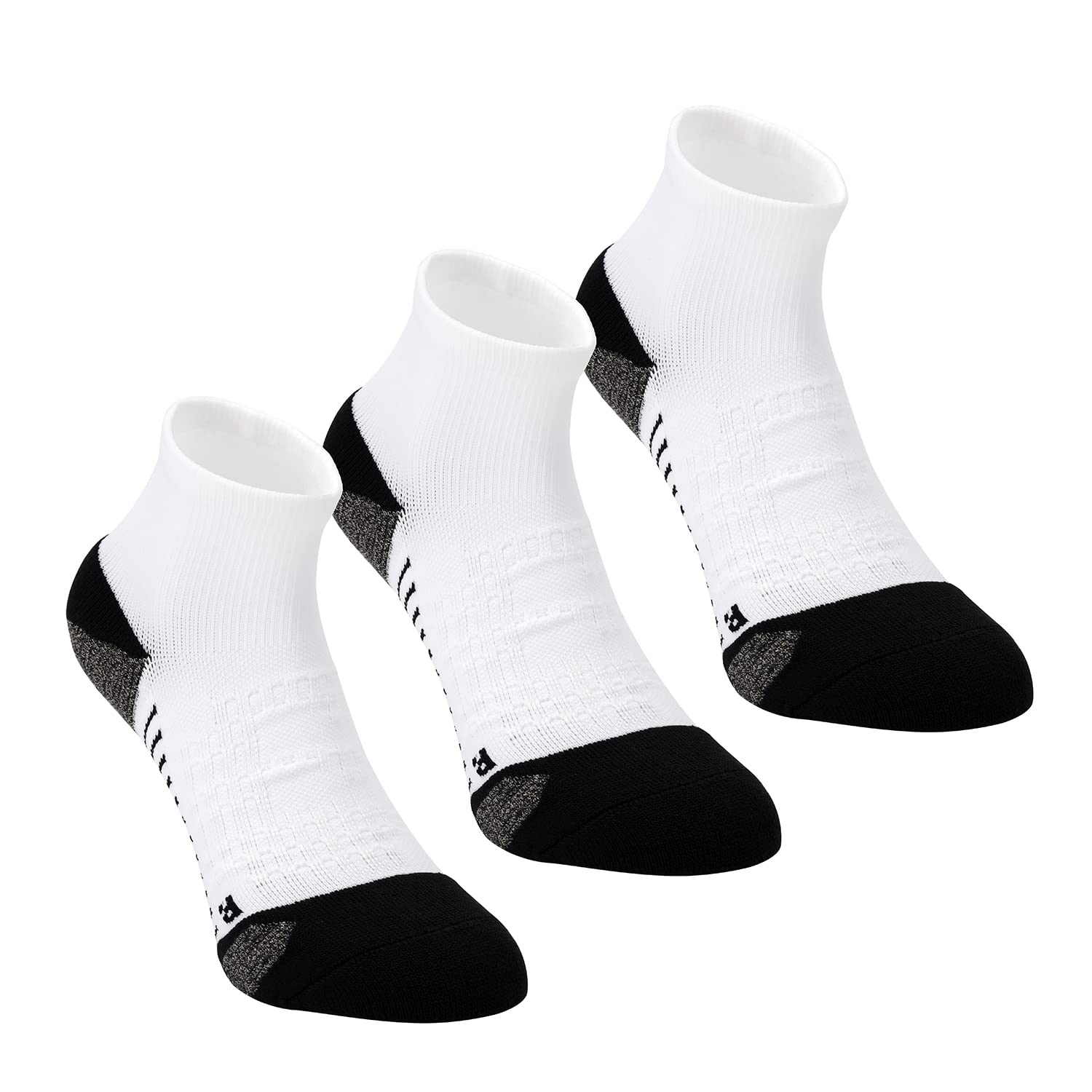NYF3UFA 3 Pack Nano Copper Running Socks for Men & Women - Cushioned Ankle Athletic Socks with Light Compression - Perfect for Jogging, Gym Workouts & Everyday Wear