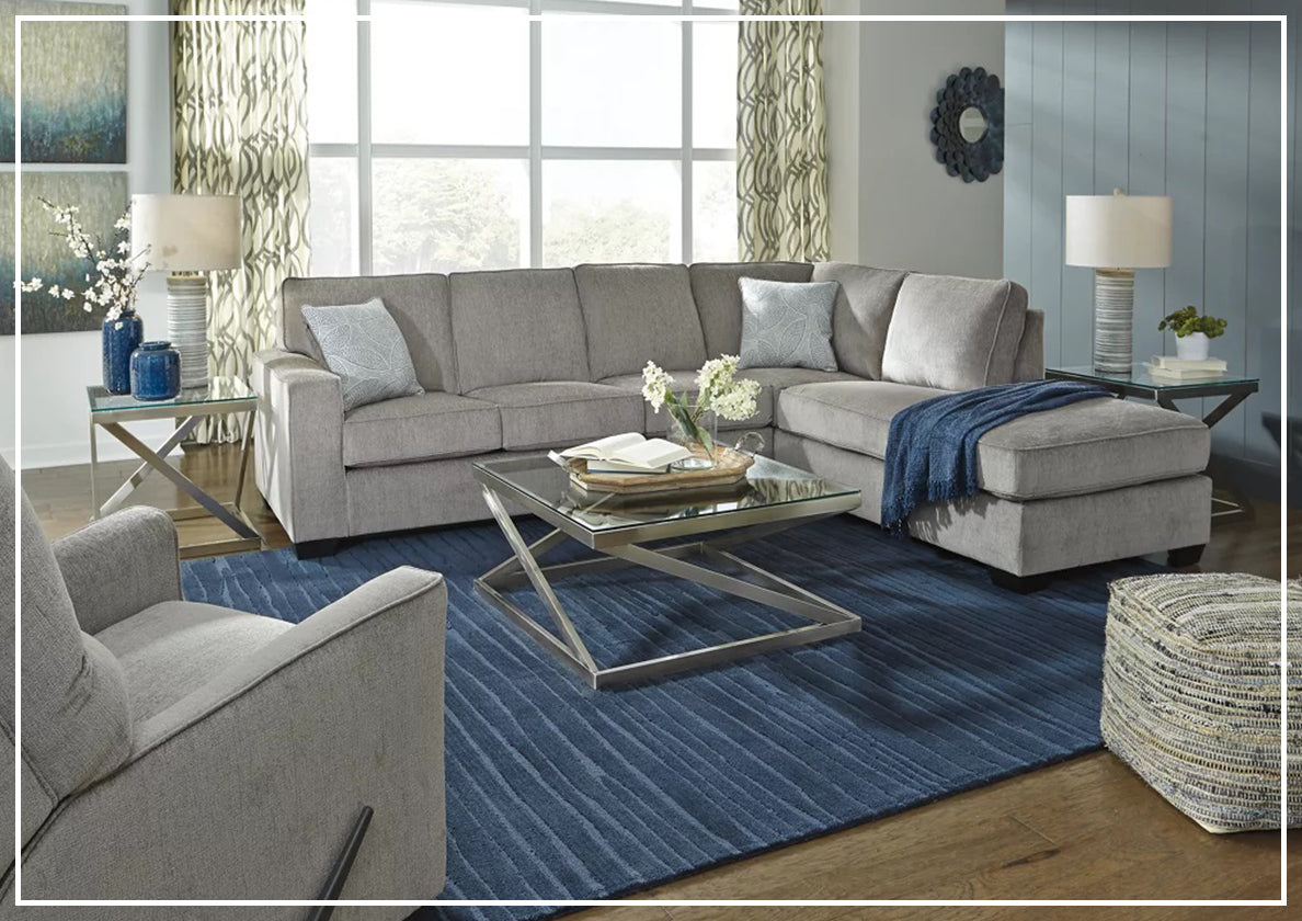 Gio Italia Aster Fabric Full Size Sleeper Sectional with Chaise - Modern Convertible Sofa Bed for Living Room, Guest Room & Small Spaces