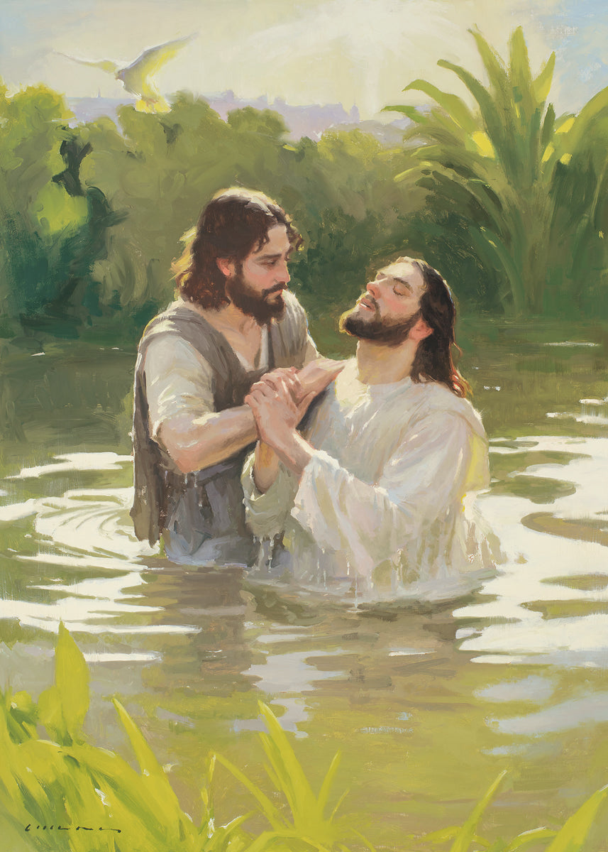 Baptism of The Savior - Religious Christian Wall Art for Home & Church Decor - Perfect for Baptism Ceremonies & Spiritual Inspiration