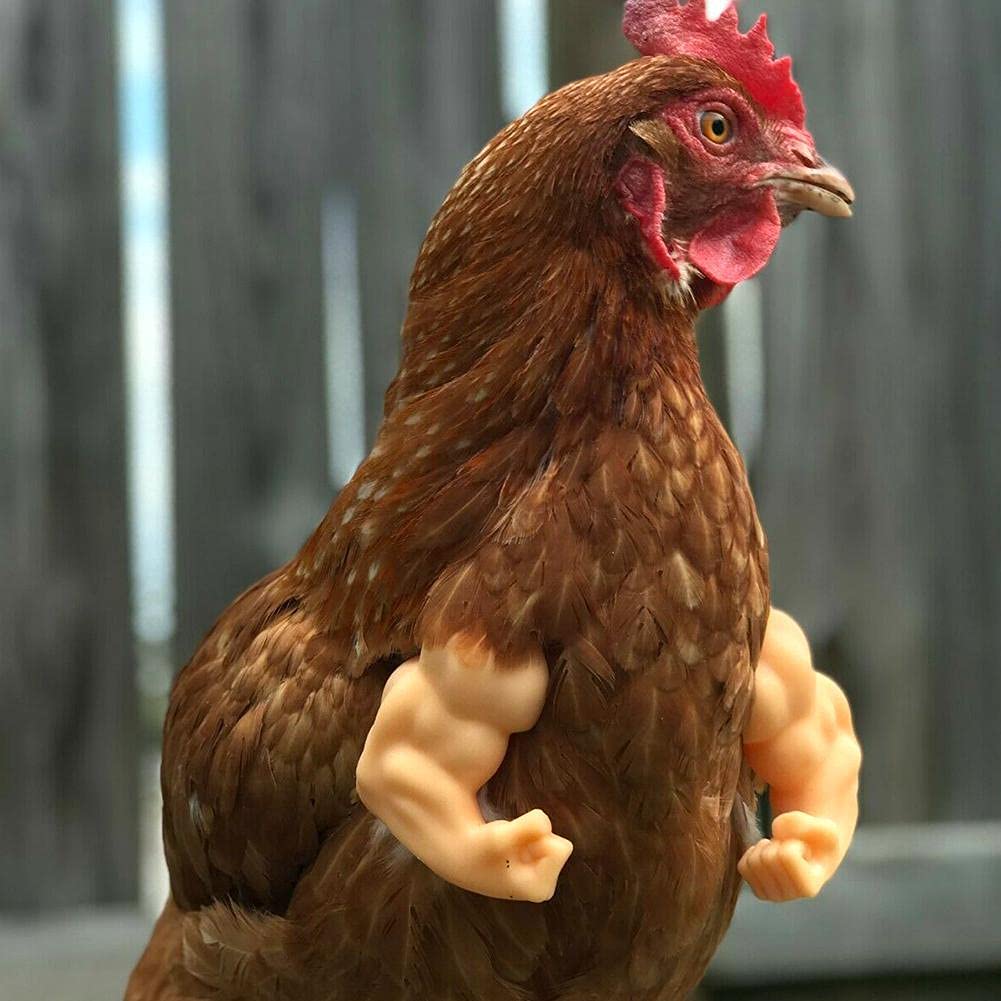 KRONDO Funny Muscle Chicken Arms Costume - Hilarious Gag Gift for Poultry, Chicken Dress-Up & Cosplay - Perfect for Halloween, Pranks, and Comedy Skits