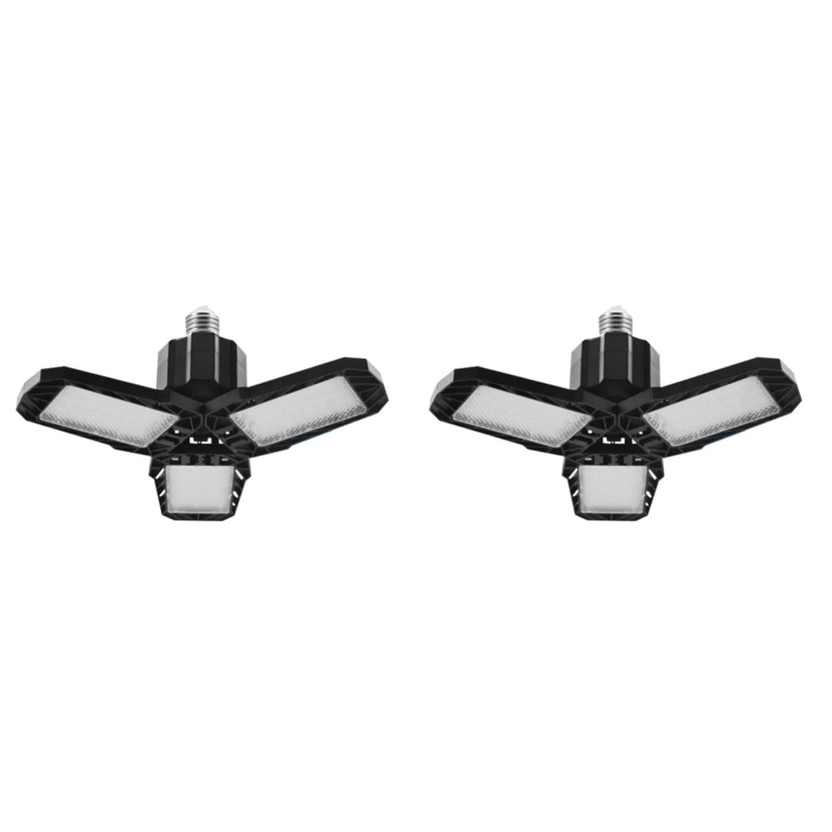 Uonlytech 2-Pack LED Garage Lights - Adjustable Folding Panel Light Fixtures for Industrial & Outdoor Use | Energy-Efficient Deformable Bulb Replacement | Perfect for Workshops, Garages, and Storage Areas