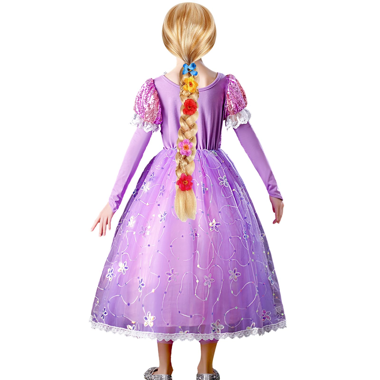 Tacobear Princess Costume for Girls - Puff Sleeve Party Dress with Accessories | Kids Birthday Outfit, Halloween Costume & Dress Up Play