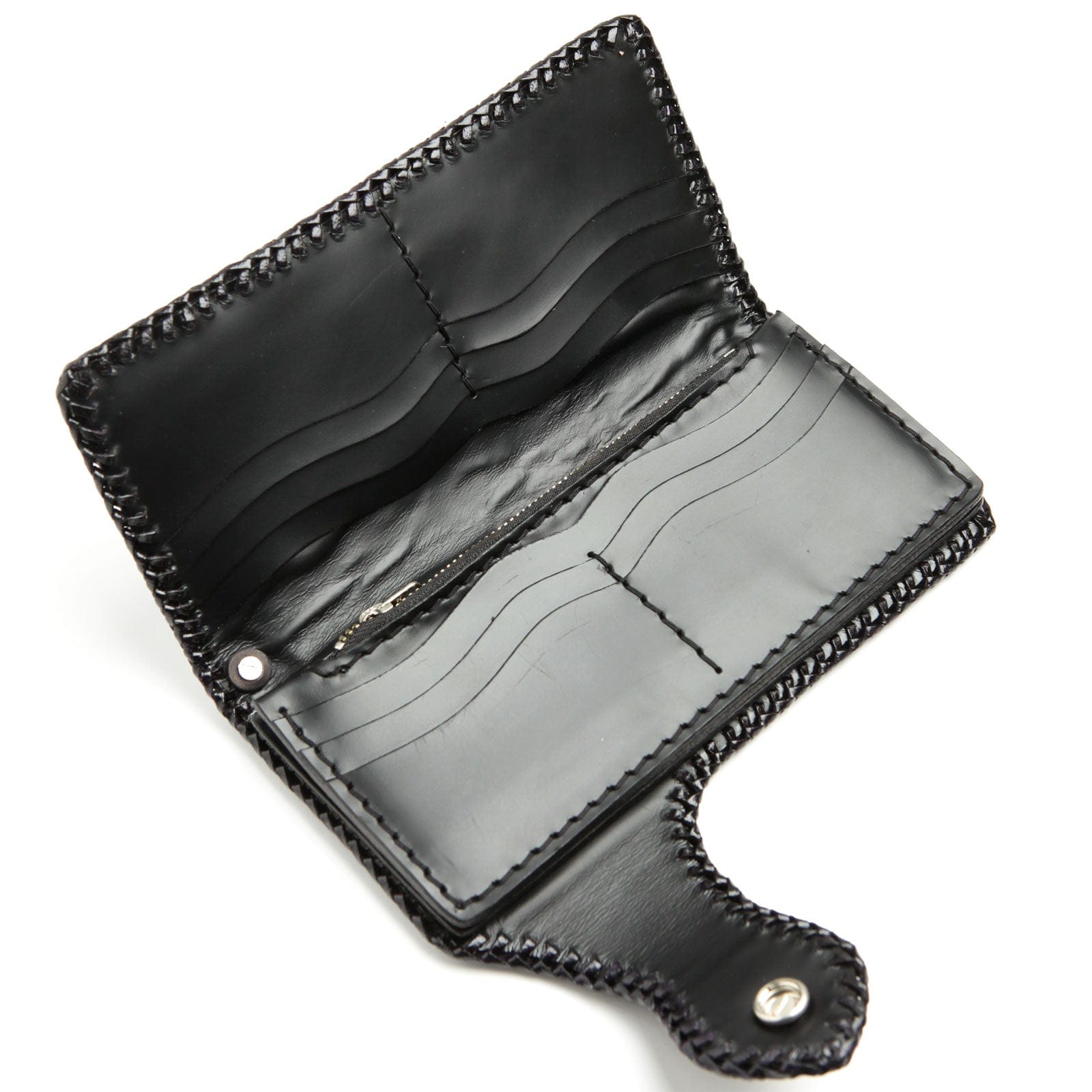 Genuine Stingray Leather Silver Dragon Concho Biker Wallet for Men - Stylish & Durable Motorcycle Wallet for Riders, Bikers & Outdoor Enthusiasts
