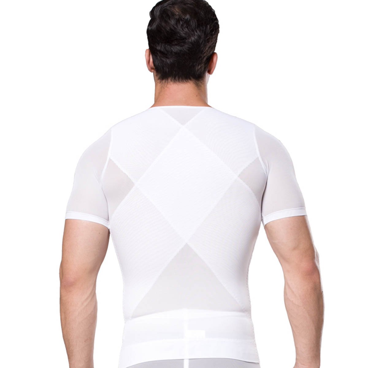 FEOYA Men's Slimming Body Shaper Tank Top with Zipper - Tummy Control Compression Vest Undershirt for Workout & Everyday Wear