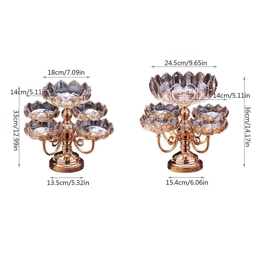 Elegant Crystal Glass Fruit Plate Basket - Stylish Transparent Serving Tray for Living Room, Office & Party Decor | Perfect for Entertaining, Snack Display & Kitchen Organization