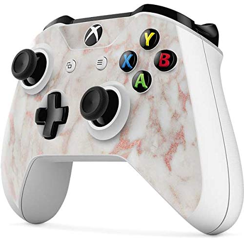 Rose Gold Marble Skin Decal for Xbox One S Controller - Custom Gaming Protection - Perfect for Gaming Enthusiasts & Personalized Style