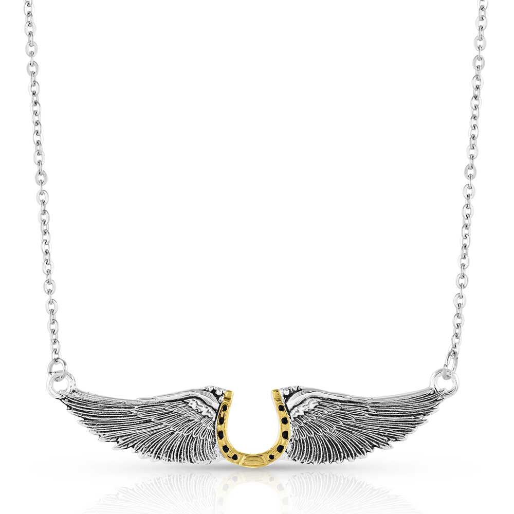 Destined Horseshoe Necklace for Women - Sterling Silver Good Luck Charm Pendant - Perfect for Birthday, Anniversary & Everyday Wear