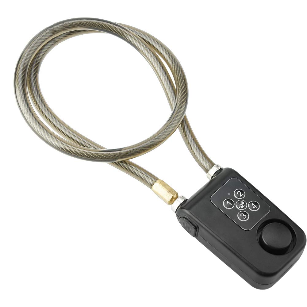 ASHATA Y787R Smart Bluetooth Motorcycle Alarm Lock - Wireless Remote Control, Waterproof, Anti-Theft Steel Cable Chain Lock for Electric Bikes & Motorcycles - Perfect for Urban Commuting & Parking Security