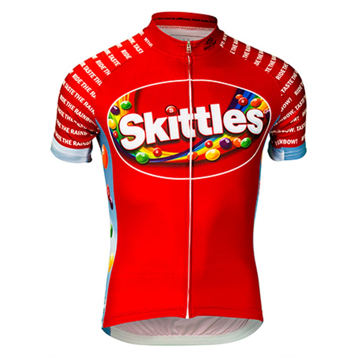 Men's Skittles Ride The Rainbow Cycling Jersey - Breathable & Colorful Bike Shirt for Road & Mountain Biking - Perfect for Cycling Enthusiasts & Outdoor Adventures