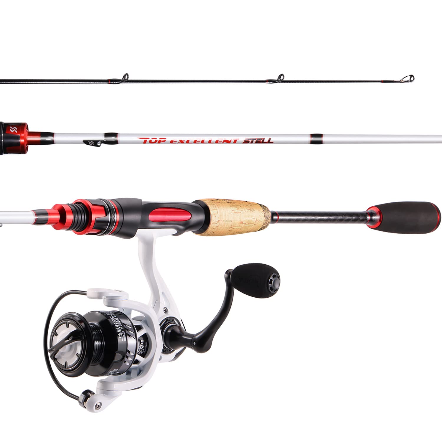 Sougayilang Spinning Combo - Medium Heavy Fishing Rod with 2000 Spinning Reel Set | Bass Fishing Tackle Kit for Freshwater & Saltwater Angling | Perfect for Shore Fishing, Boat Fishing, and Tournament Casting