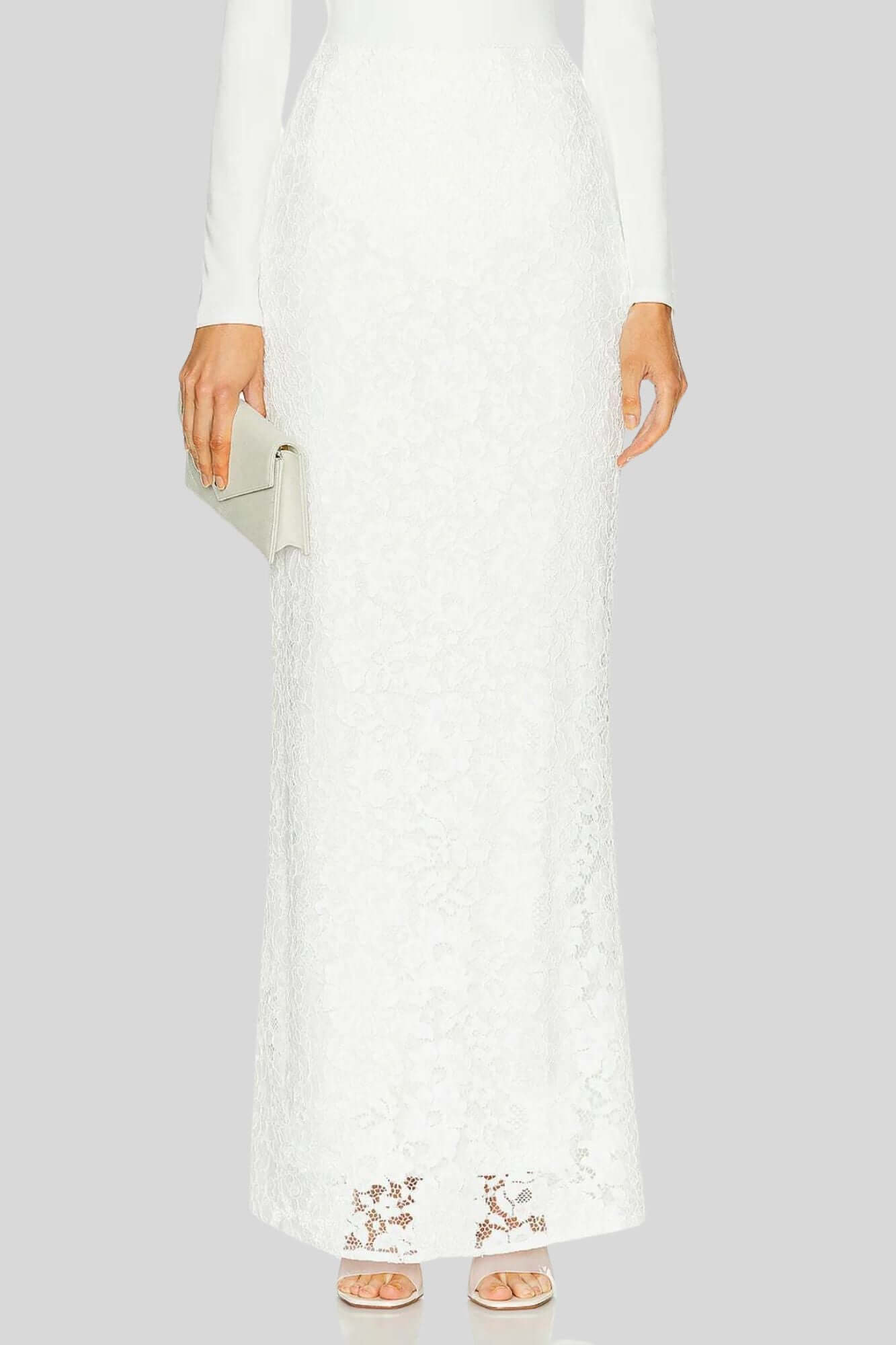 Elegant White Sans Faff Florence Maxi Skirt for Women | Flowy Summer Dressy Skirt | Perfect for Beach Vacations, Date Nights & Boho Outfits