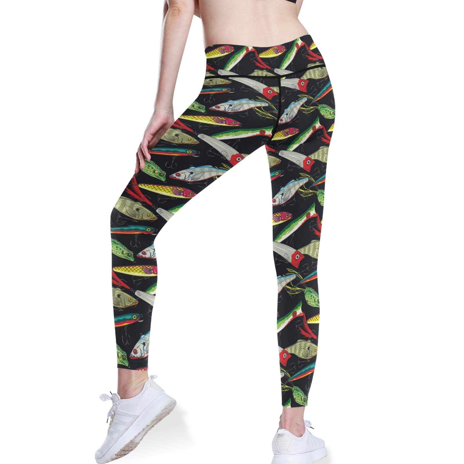 Colorful High Waist Yoga Pants - Tummy Control Workout Leggings with Pockets for Running & Fitness