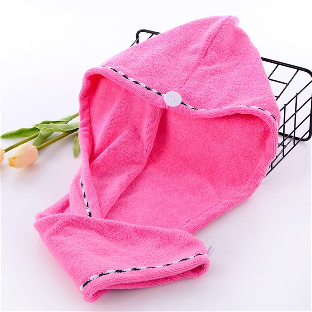**CSTZZ Thick Quick-Dry Microfiber Hair Towel Wrap Cap - Super Absorbent Hair Turban for Women & Men - Perfect for Post-Shower, Swimming, Salon & Travel (Red)**