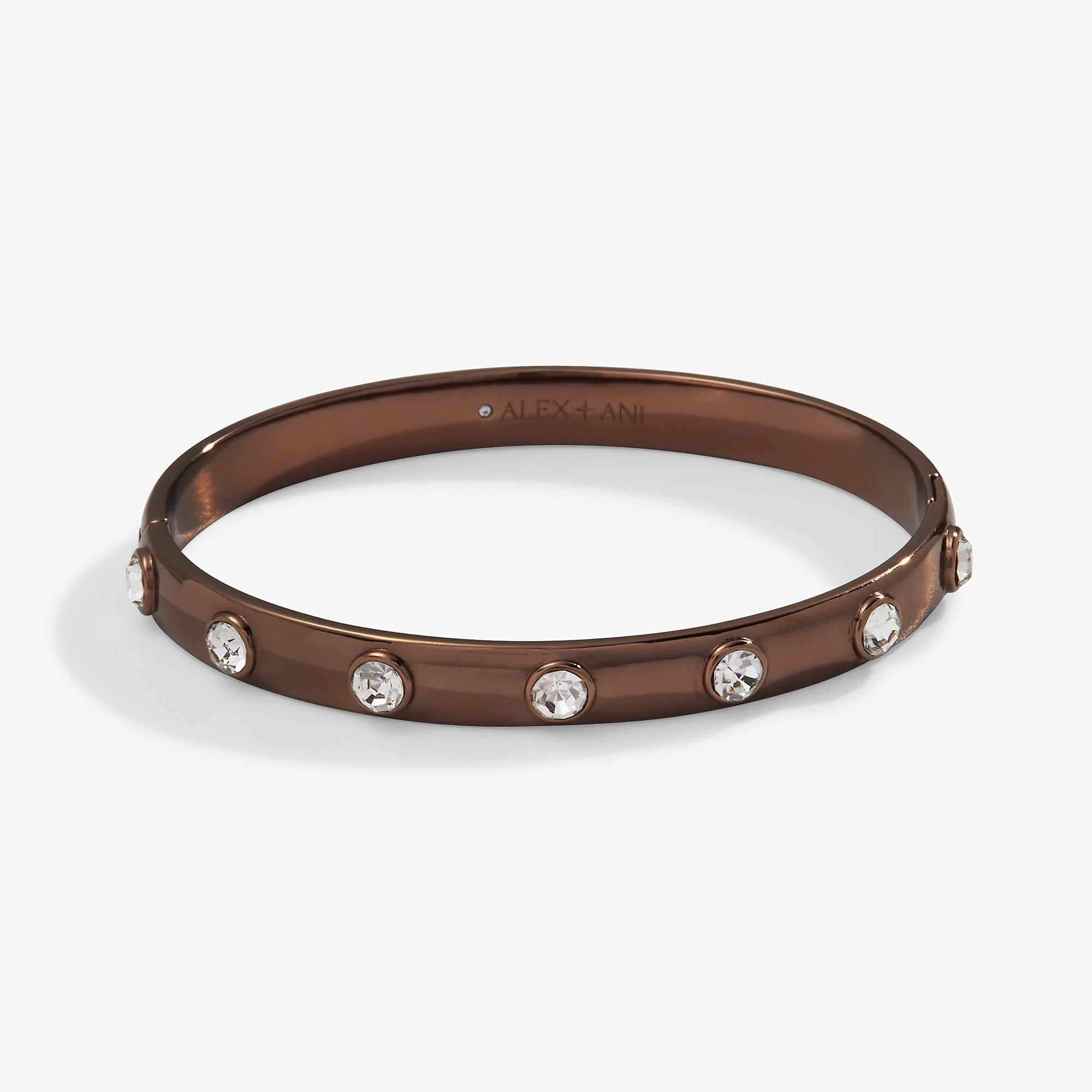 Elegant Crystal Bezel Hinge Cuff Bracelet - Fashion Jewelry for Women - Perfect for Parties, Weddings & Special Occasions