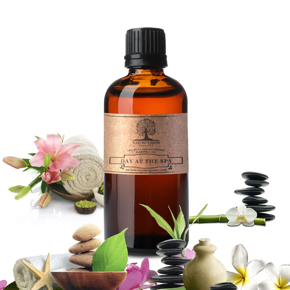 Nature's Note Organics 100% Pure Aromatherapy Grade Essential Oil - Spa Day Relaxation - 4 Fl Oz - Perfect for Massage, Diffuser & Bath