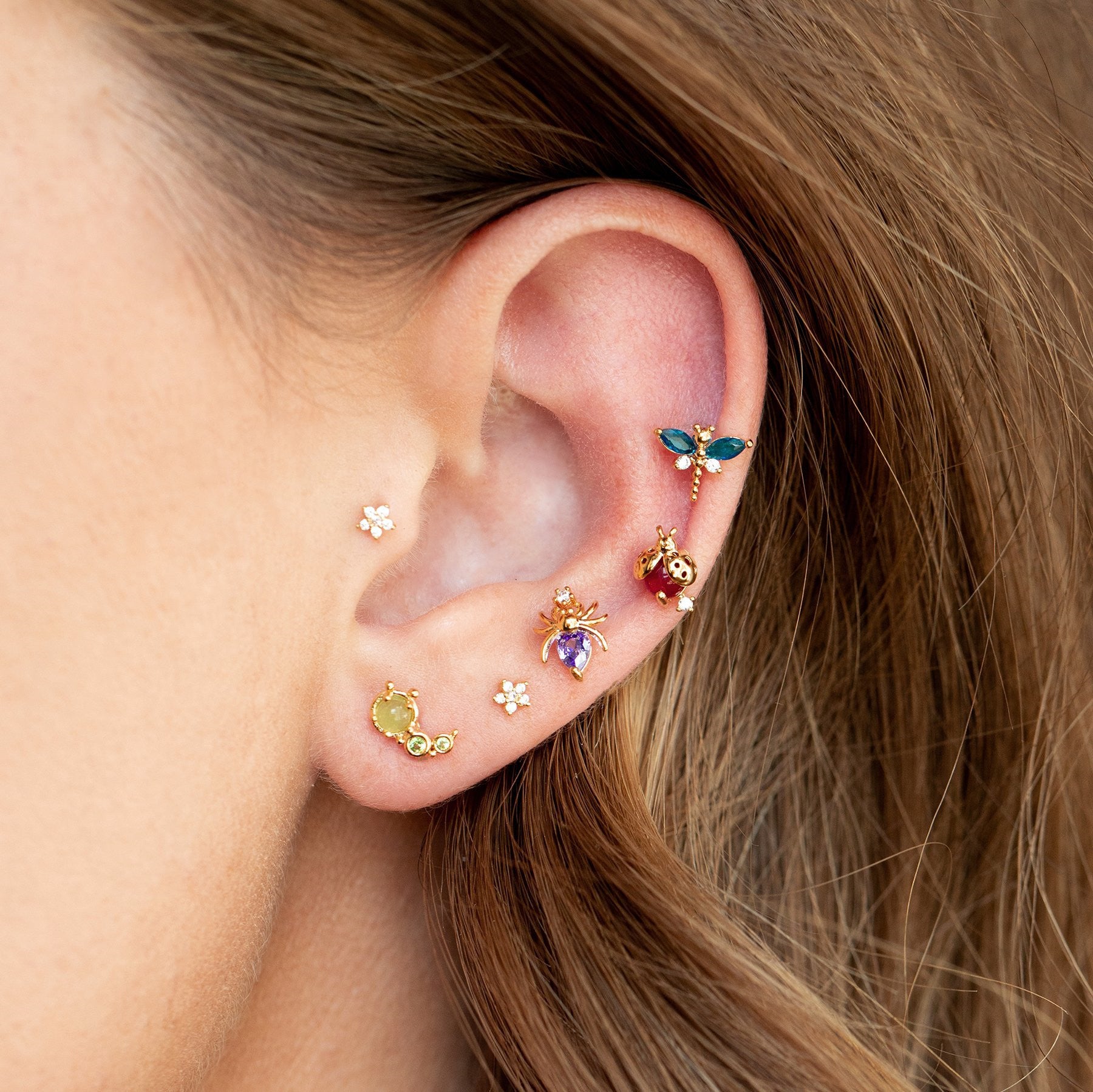 20G Cute Fruits Conch Stud Helix Stud Earrings for Women | EGD0488 | Perfect for Everyday Wear, Parties, and Gifts