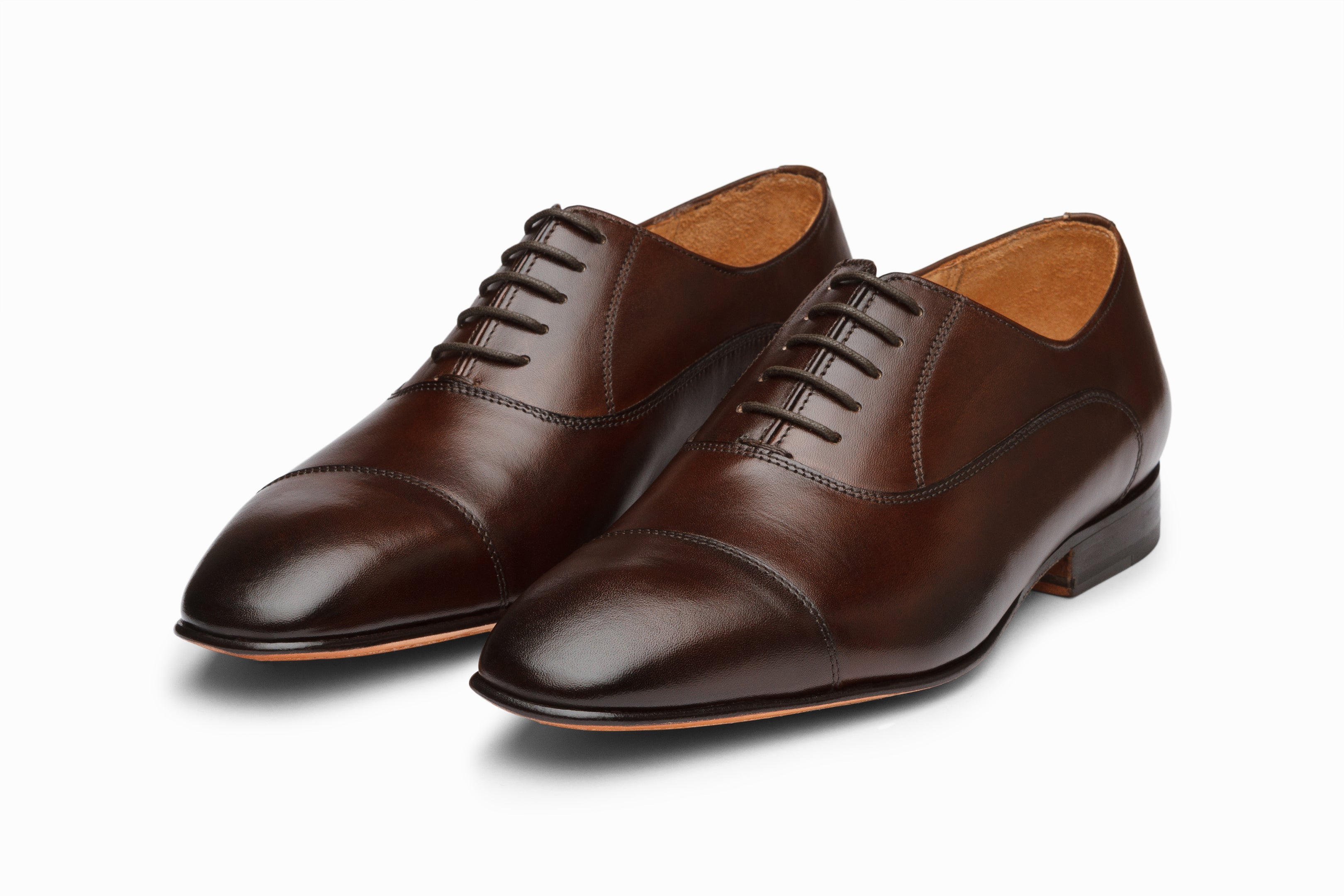 Dark Brown Captoe Oxford Dress Shoes for Men – Classic Formal & Business Attire | Perfect for Office, Weddings & Special Occasions