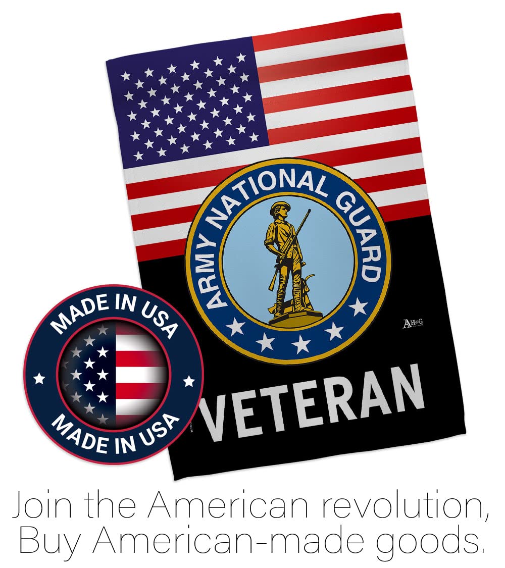 US Army Veteran Garden Flag Set with Stand - Double-Sided Military Yard Banner for Home Decor