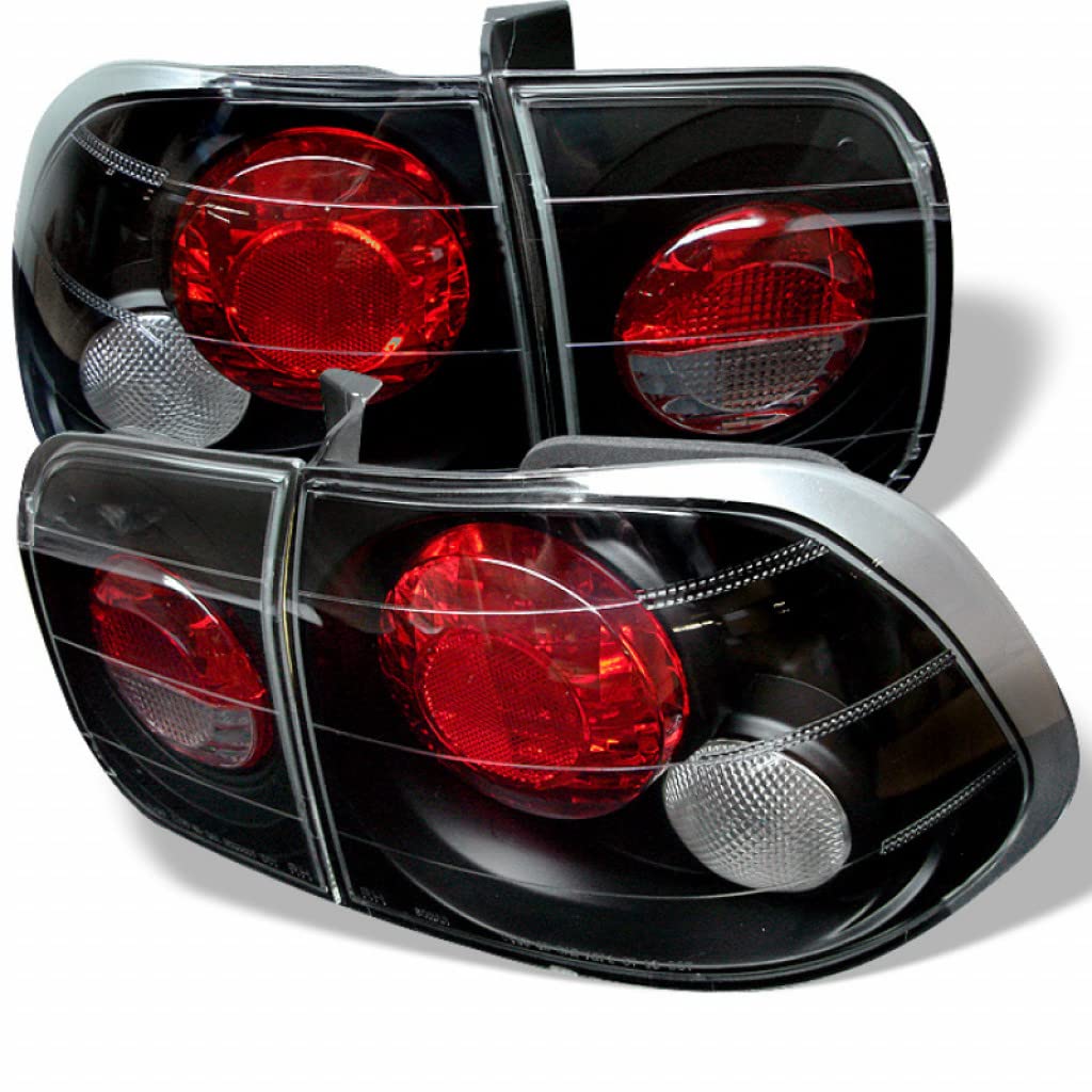 1996-1998 Honda Civic Euro Style Black Tail Lights Pair - ALT-YD-HC96-4D-BK | 5004970 - Upgrade Your Ride for Night Driving & Car Shows